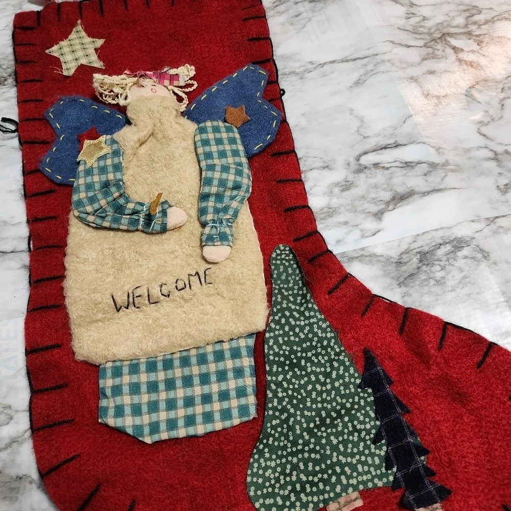 Vintage Christmas Tree Stocking 21